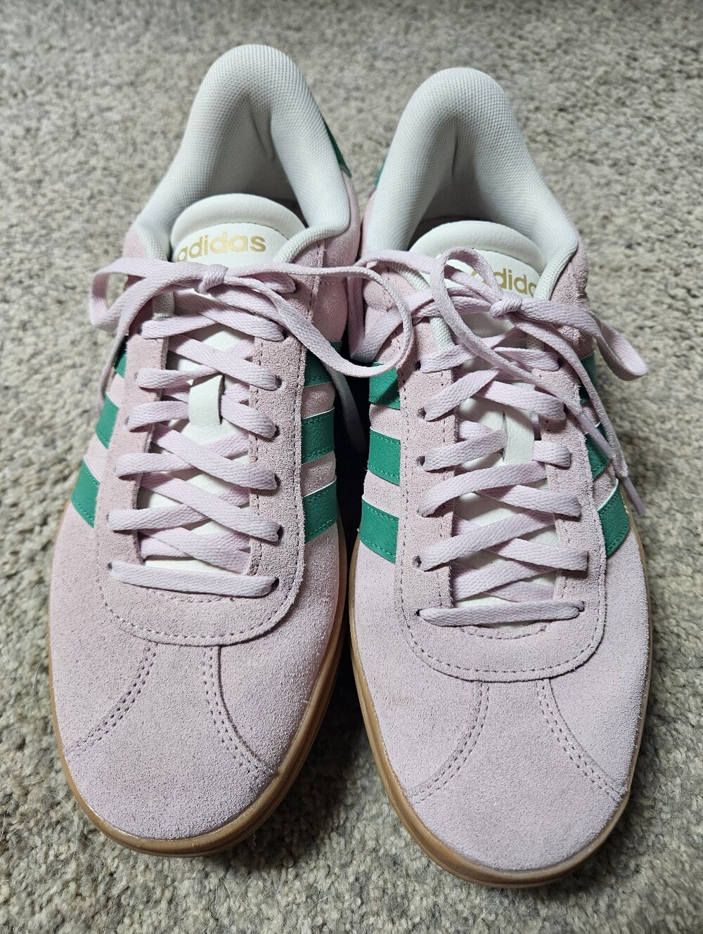 Adidas VL Court Bold Platform Sneaker 8.5 Pink/ Green - Picture 2 of 6